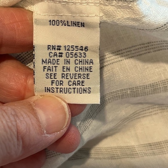 HABITAT clothes to live in - 100% Linen Striped Shirt - Size L ☀️ - Picture 3 of 10